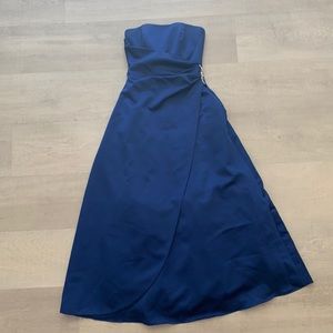 David’s Bridal Bridesmaid Dress Blue